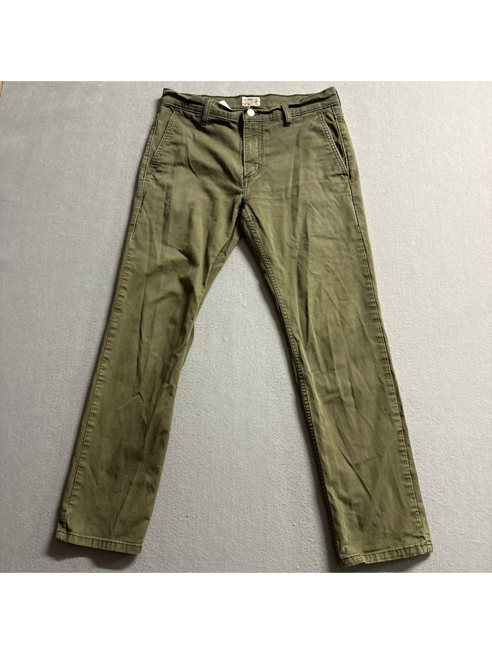 Levis 511 Slim Fit Chino Pants Mens 30x30 Olive Green Cotton Blend Casual